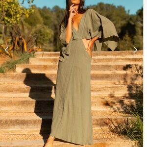 Studio Tia Aurora Dress (Olive) S/M